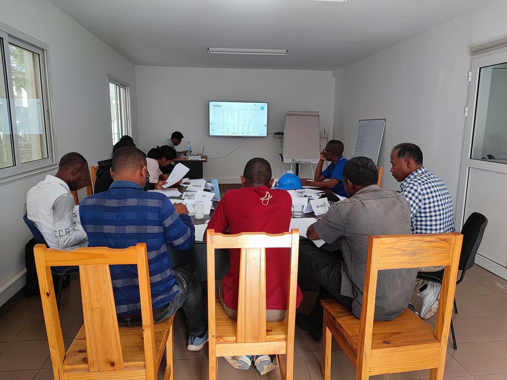 Session de formation technique en salle